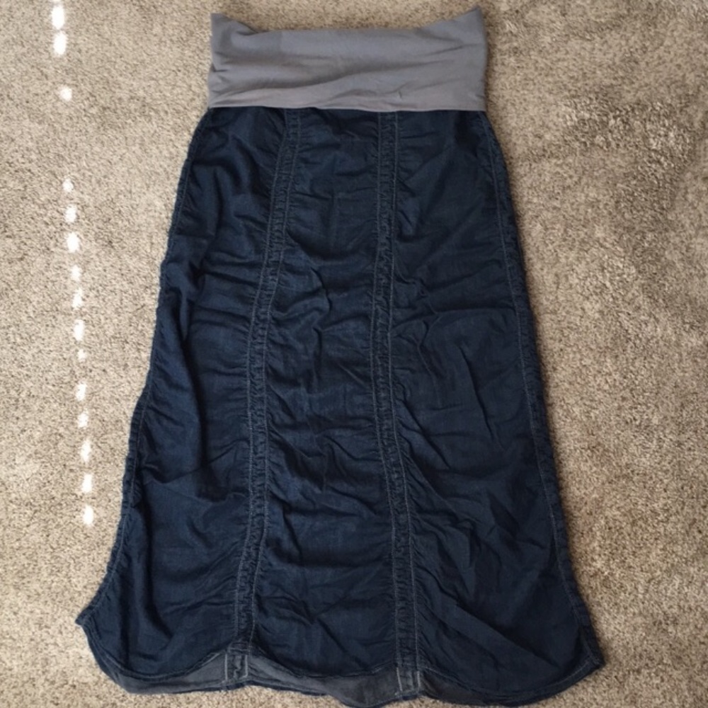 XCVI Gathered Floor Length Skirt size M